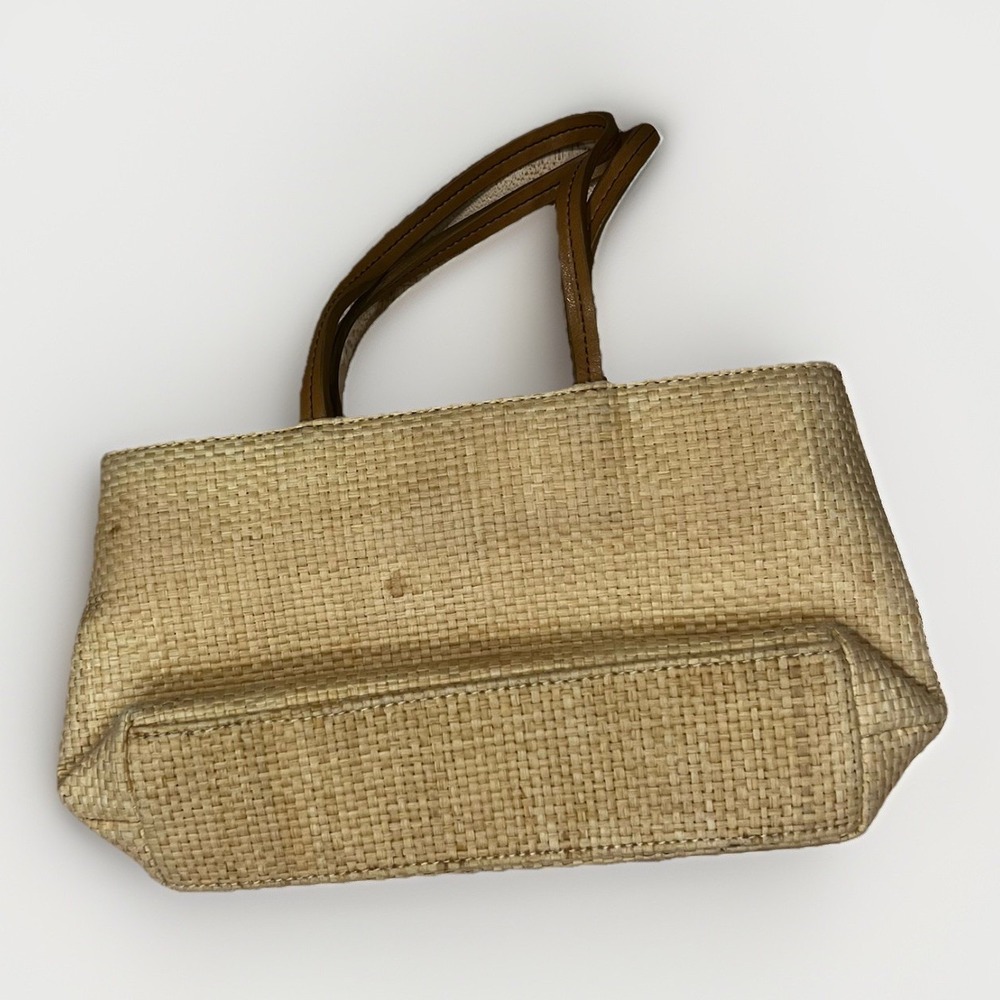 Fossil Natural Straw Embroidered Wildflower Purse Handbag, Summer/Fall Theme - Picture 2 of 10